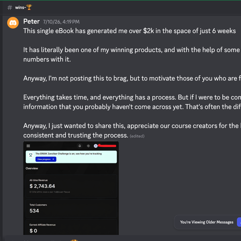 Peter's ChatGPT monetization result